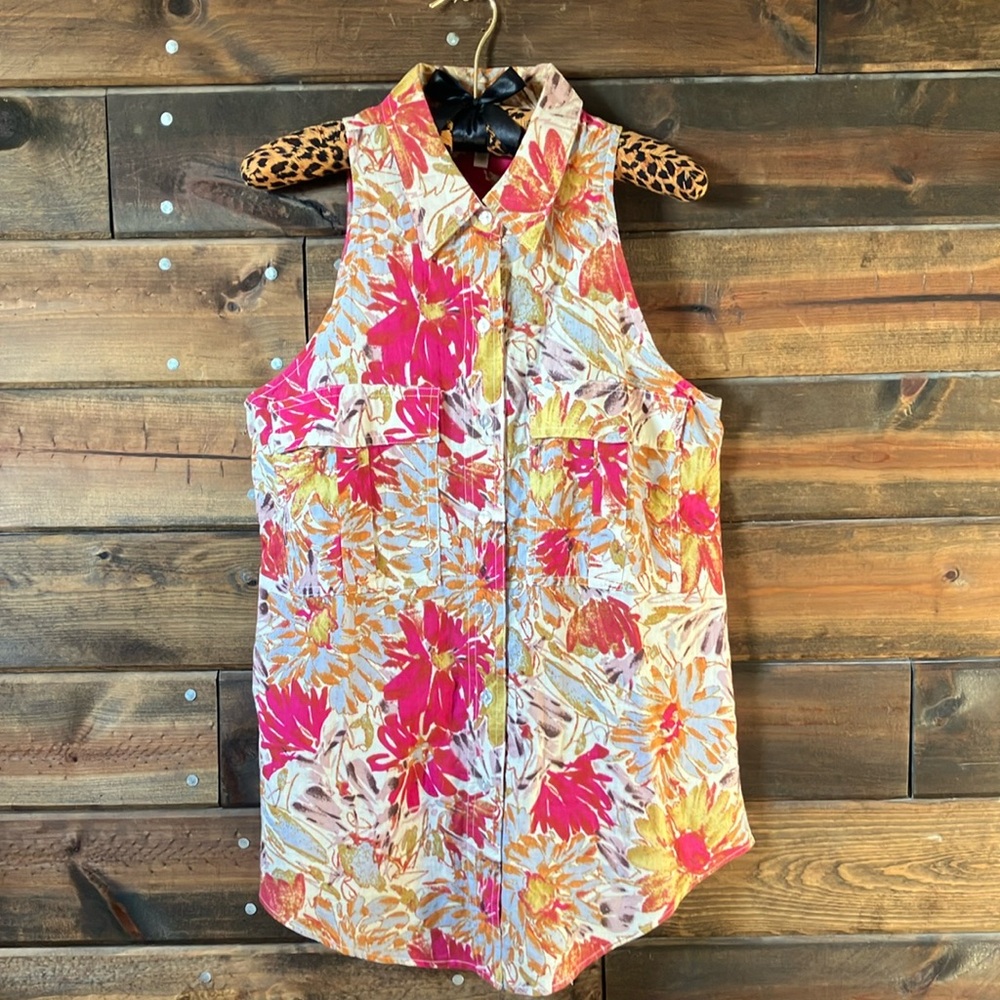 Anthropologie Floral Tank